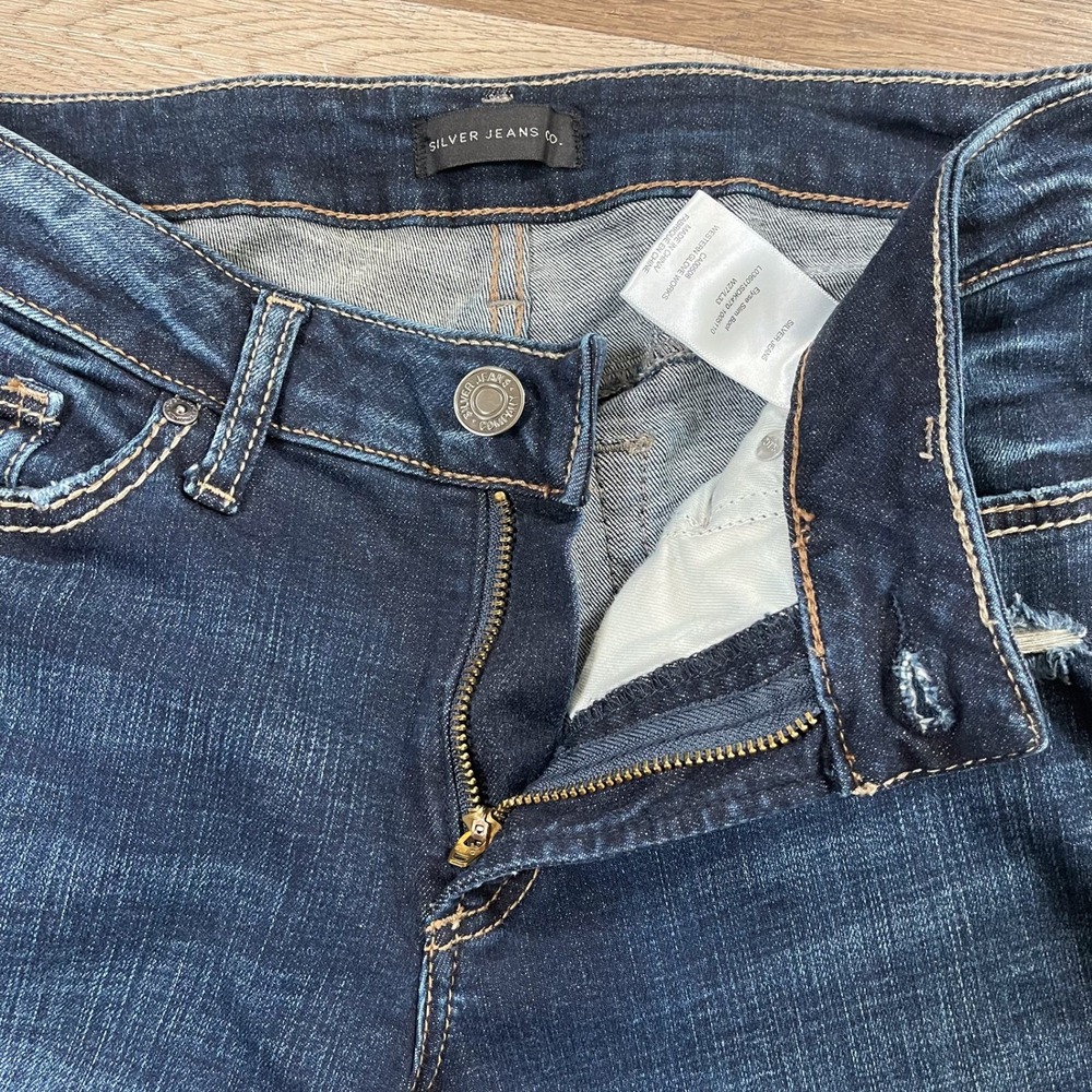 Silver Jeans Co. Women's Jeans Elyse Slim Boot Cut Denim Casual 27x33 Blue - Picture 2 of 8